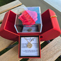 Regalo speciale - Rosa eterna e collana 