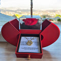 Regalo speciale - Rosa eterna e collana 