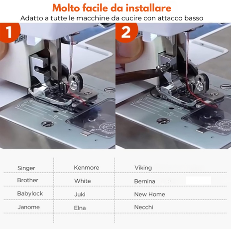 Hulanova™ Piedino Tagliacuci Laterale - La Tua Soluzione Professionale per il Cucito