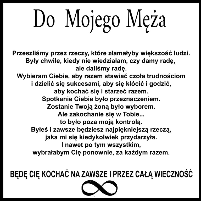 Czarna bransoletka dla męża